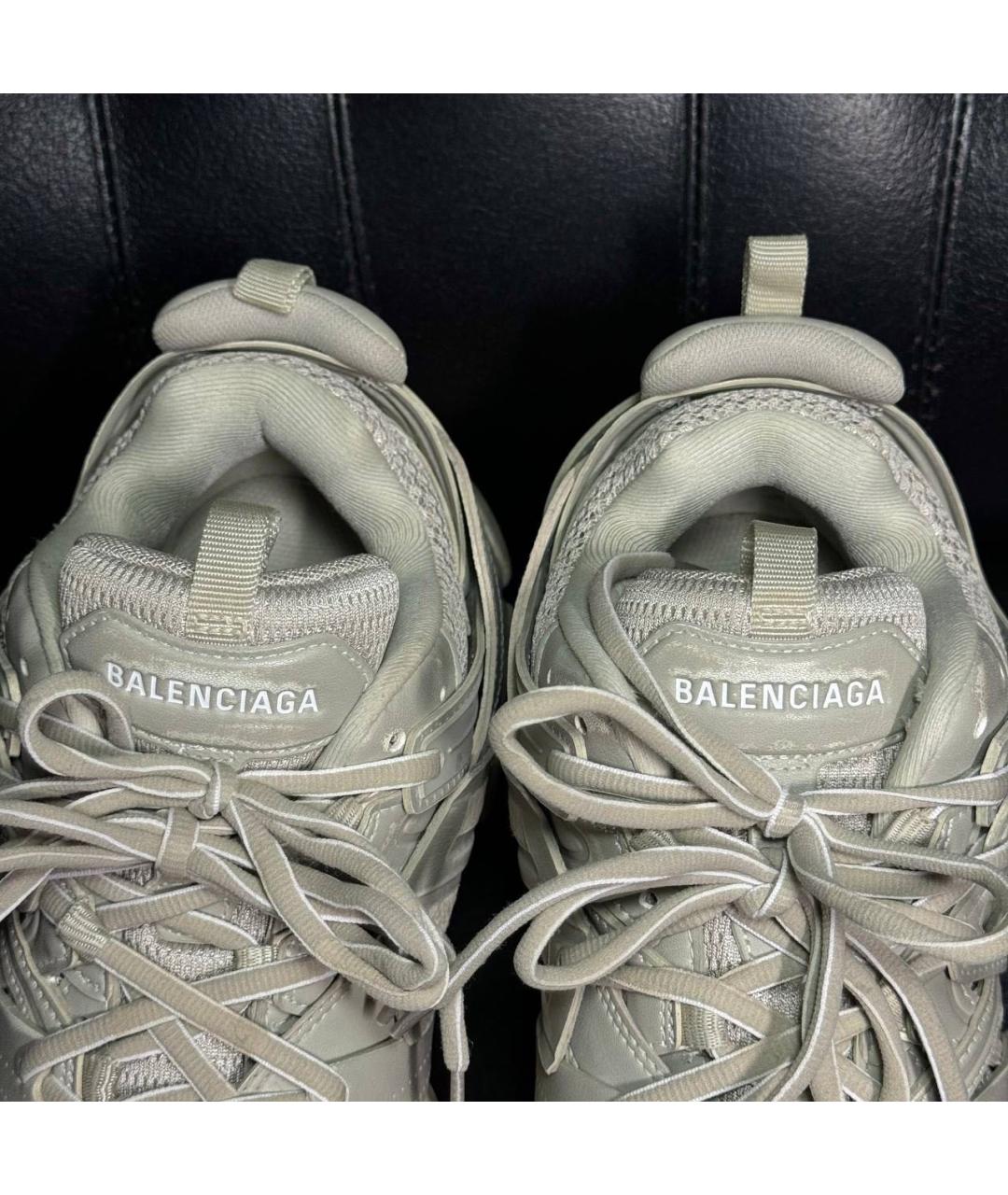 BALENCIAGA Бежевые текстильные низкие кроссовки / кеды, фото 8