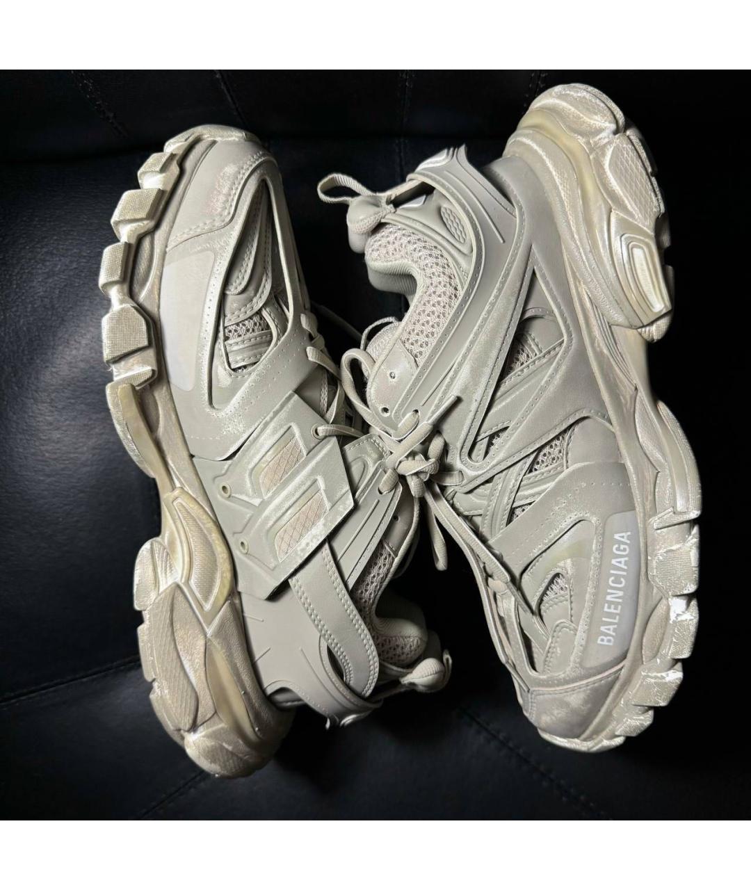 BALENCIAGA Бежевые текстильные кроссовки, фото 5