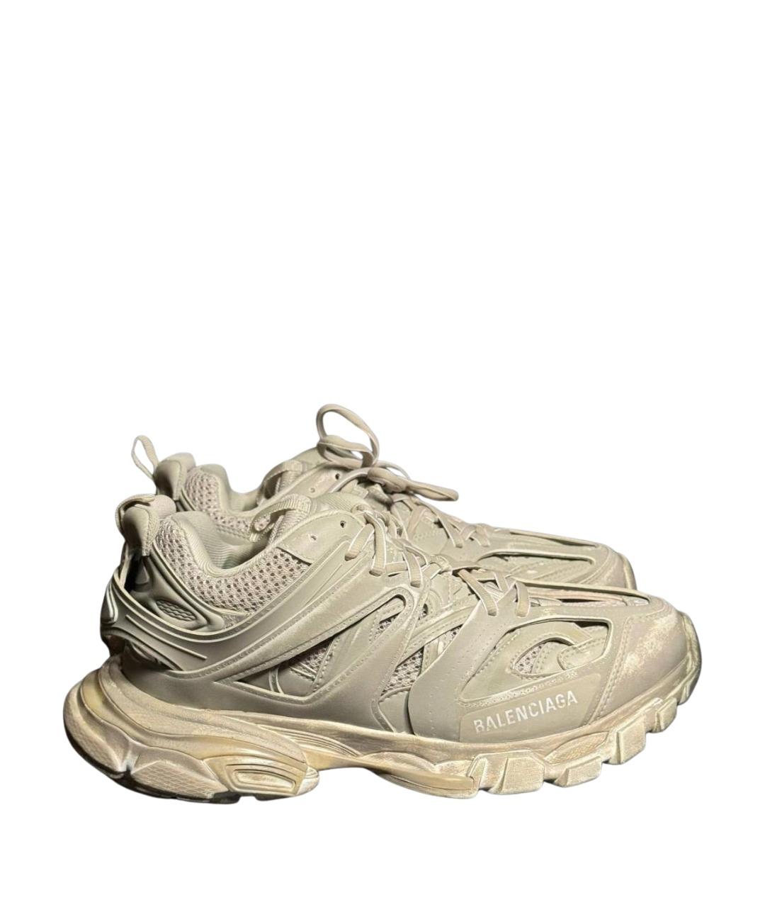 BALENCIAGA Бежевые текстильные кроссовки, фото 1