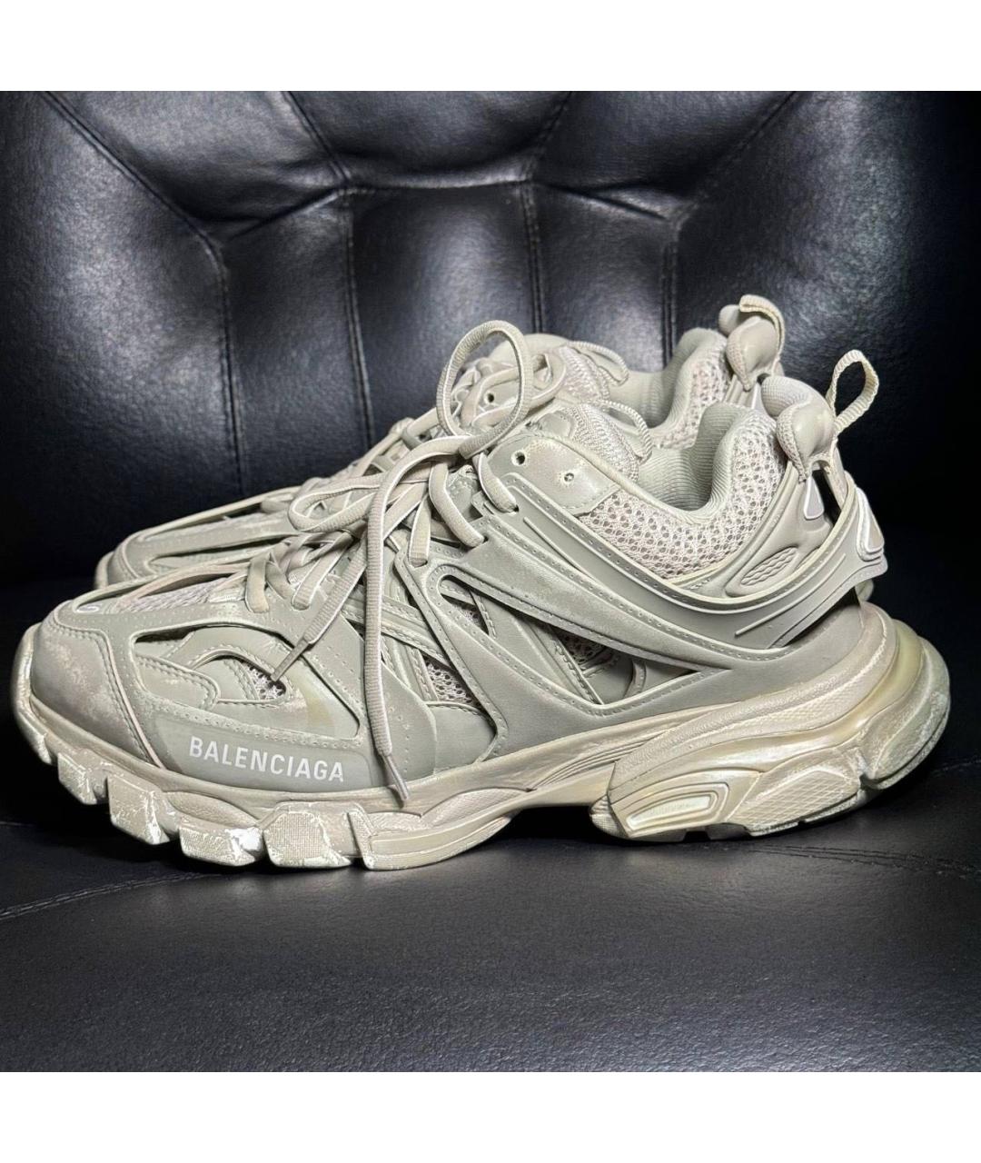 BALENCIAGA Бежевые текстильные кроссовки, фото 3