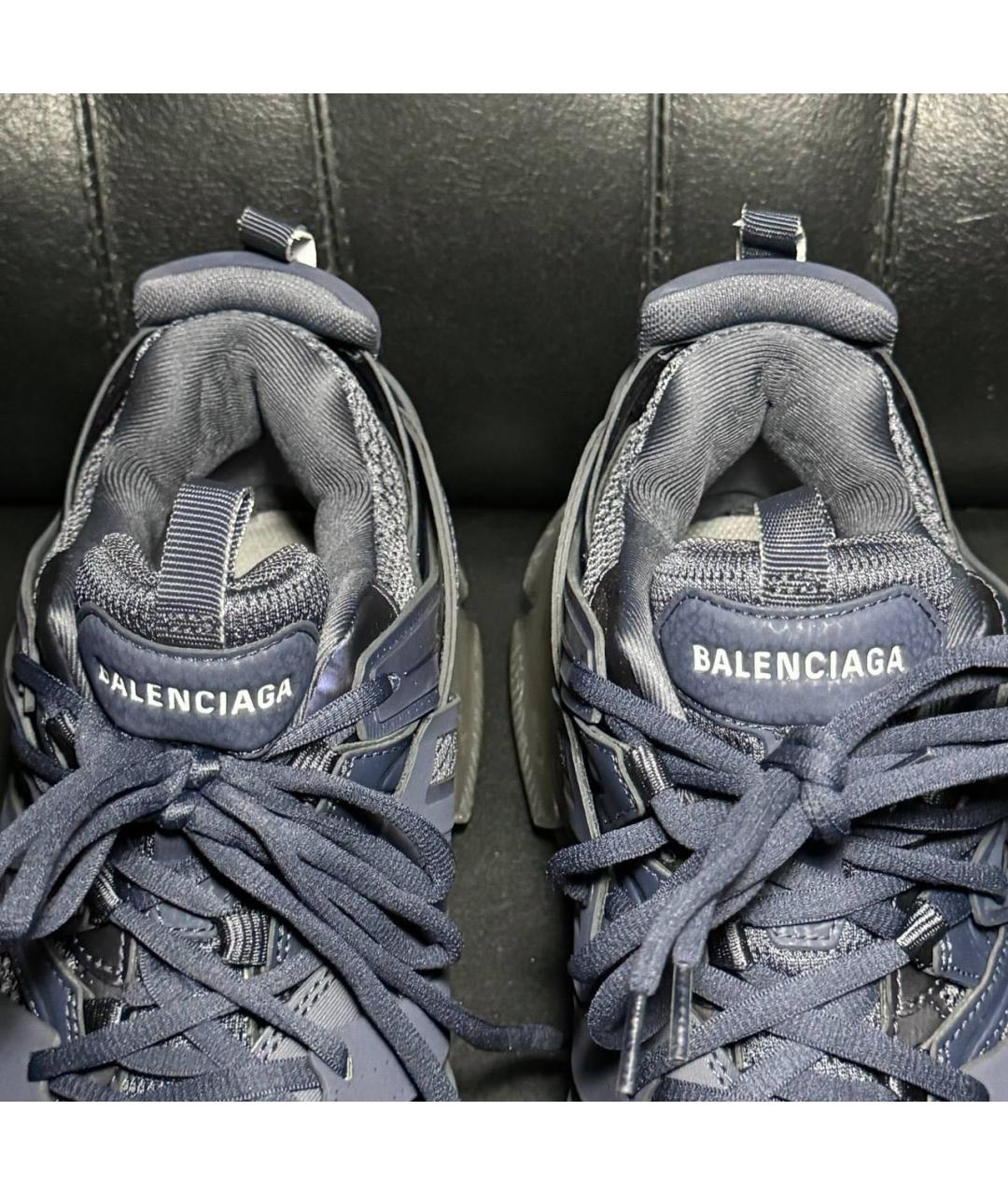 BALENCIAGA Синие текстильные низкие кроссовки / кеды, фото 8