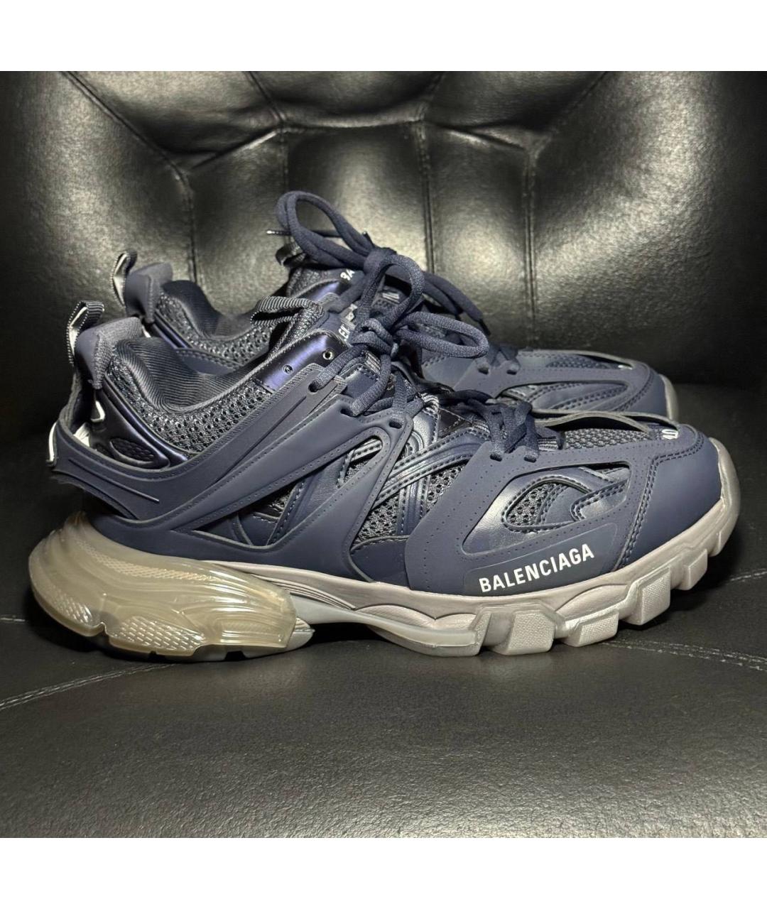 BALENCIAGA Синие текстильные низкие кроссовки / кеды, фото 9