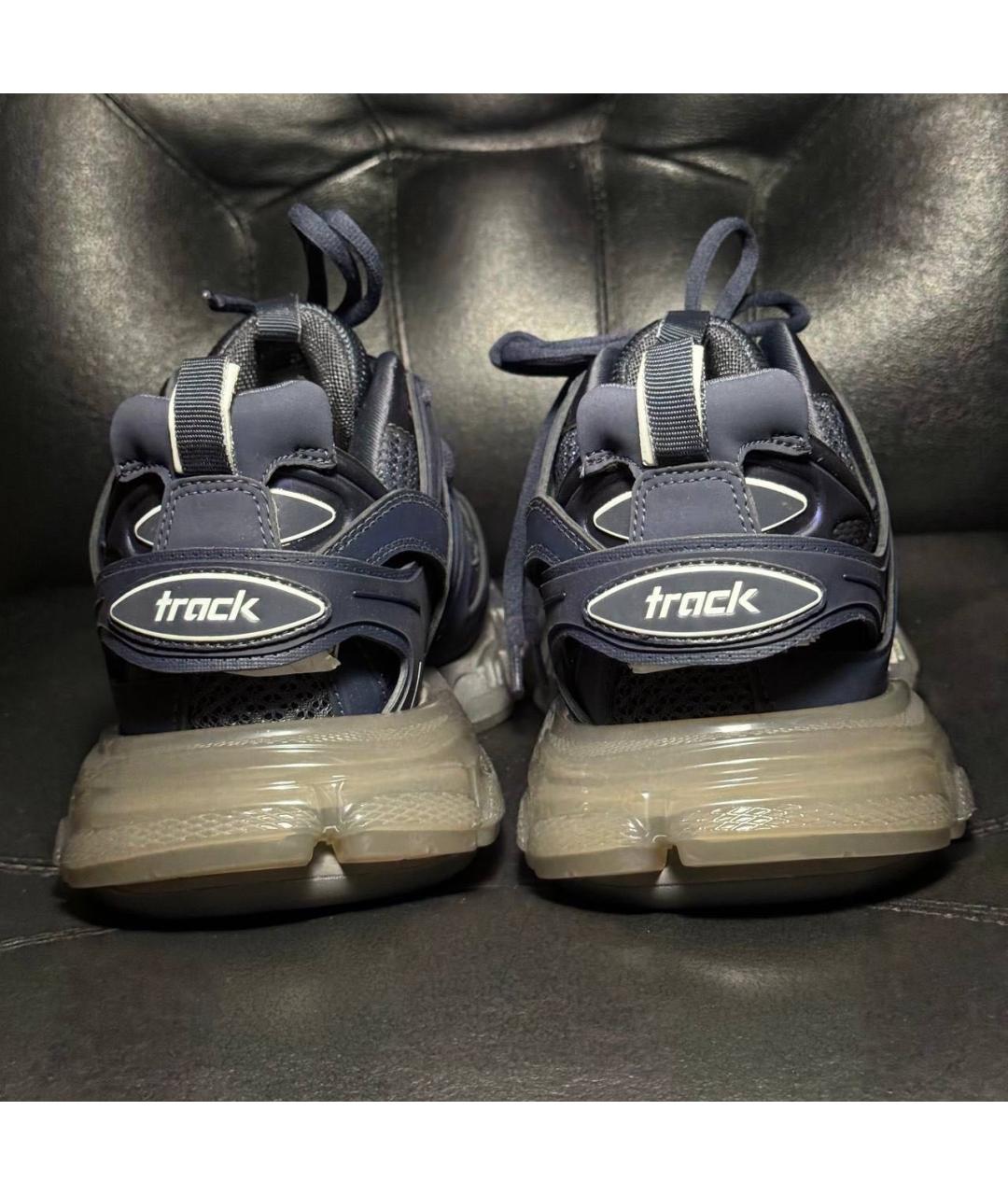 BALENCIAGA Синие текстильные низкие кроссовки / кеды, фото 2