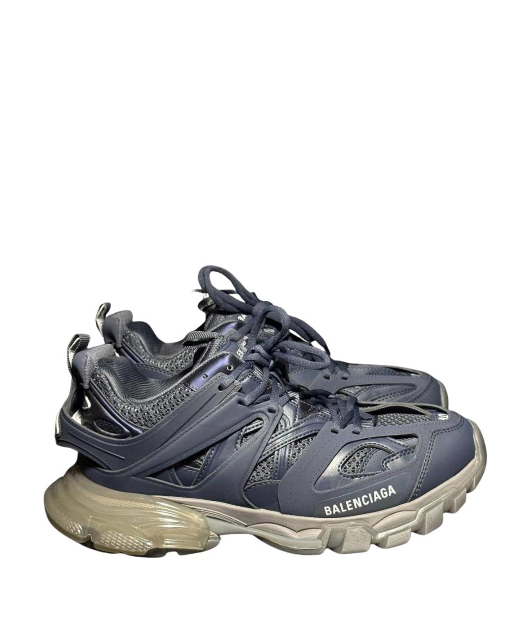 BALENCIAGA Синие текстильные низкие кроссовки / кеды, фото 1