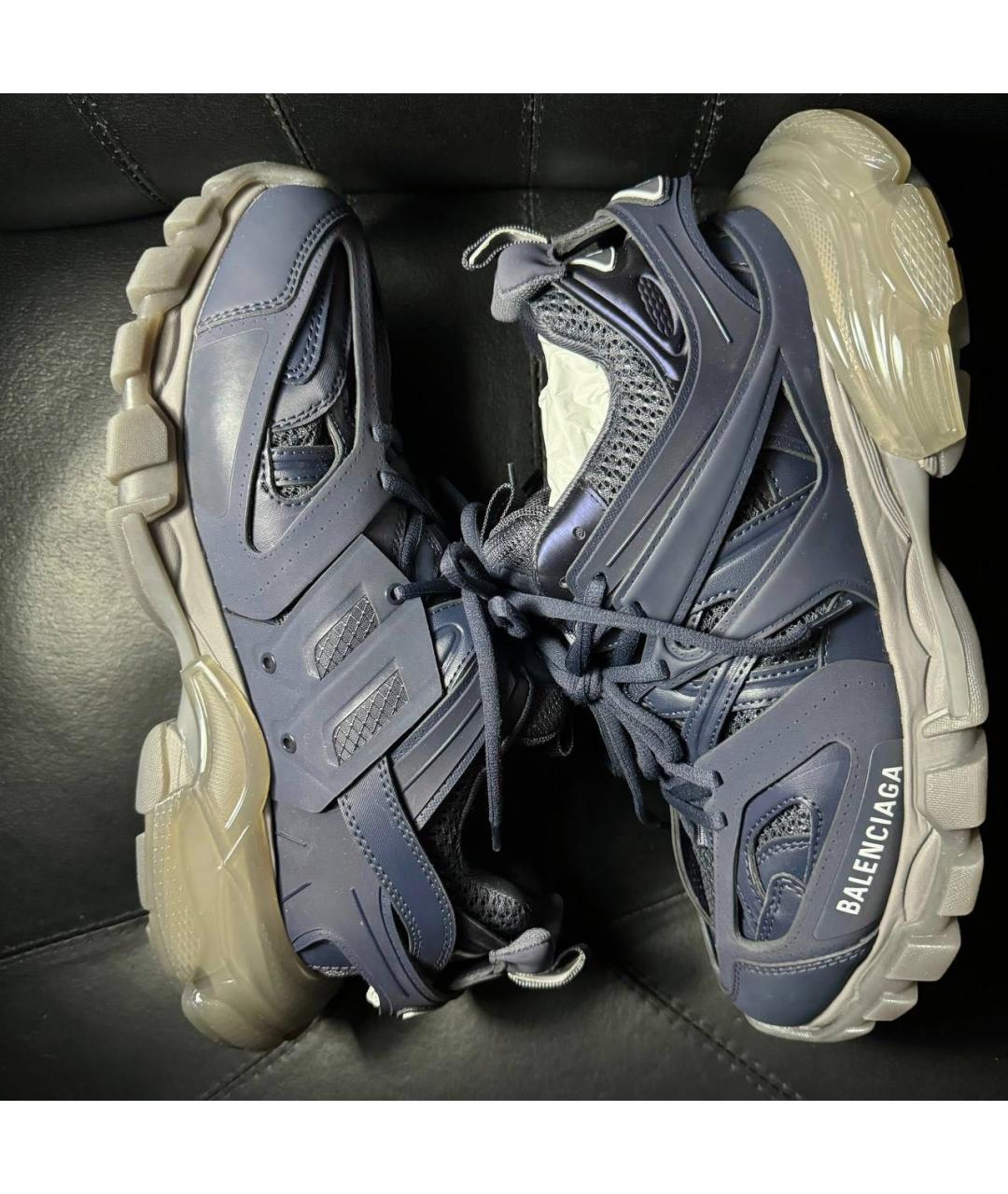BALENCIAGA Синие текстильные низкие кроссовки / кеды, фото 5