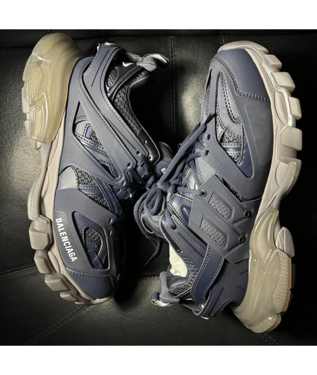 BALENCIAGA Синие текстильные низкие кроссовки / кеды, фото 4