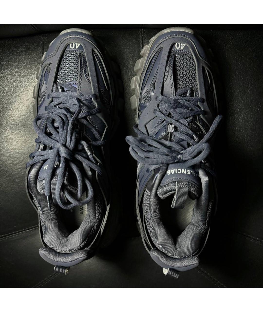 BALENCIAGA Синие текстильные низкие кроссовки / кеды, фото 7