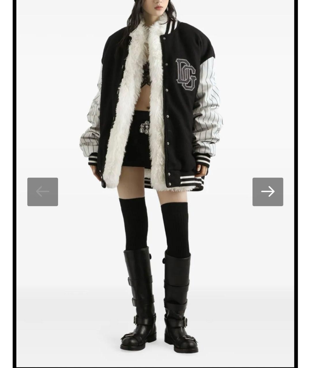 DOLCE&GABBANA Черная шелковая юбка мини, фото 5