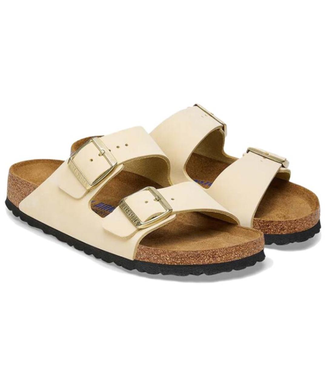 BIRKENSTOCK Бежевые шлепанцы, фото 4
