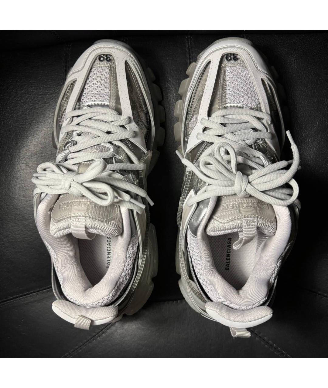 BALENCIAGA Бежевые текстильные низкие кроссовки / кеды, фото 7
