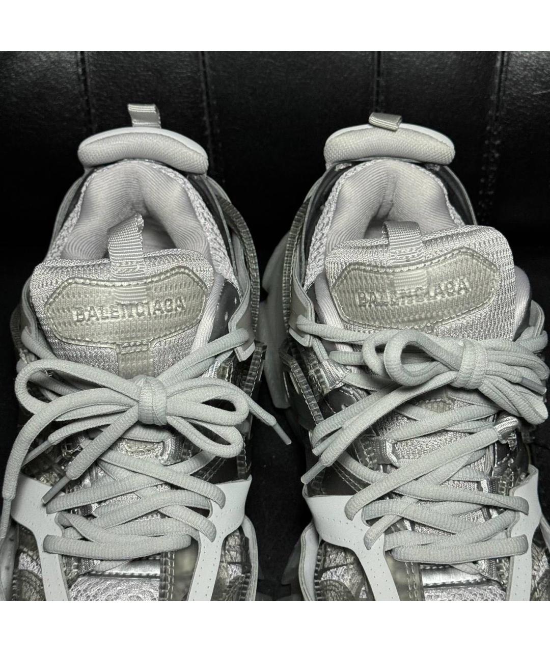 BALENCIAGA Бежевые текстильные низкие кроссовки / кеды, фото 8