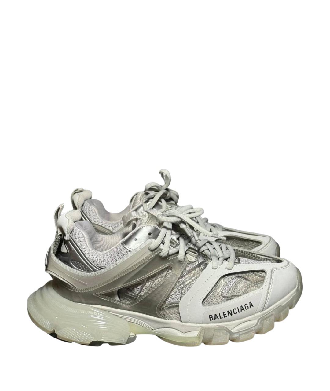 BALENCIAGA Бежевые текстильные низкие кроссовки / кеды, фото 1