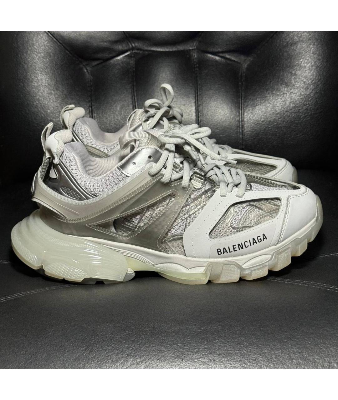 BALENCIAGA Бежевые текстильные низкие кроссовки / кеды, фото 9