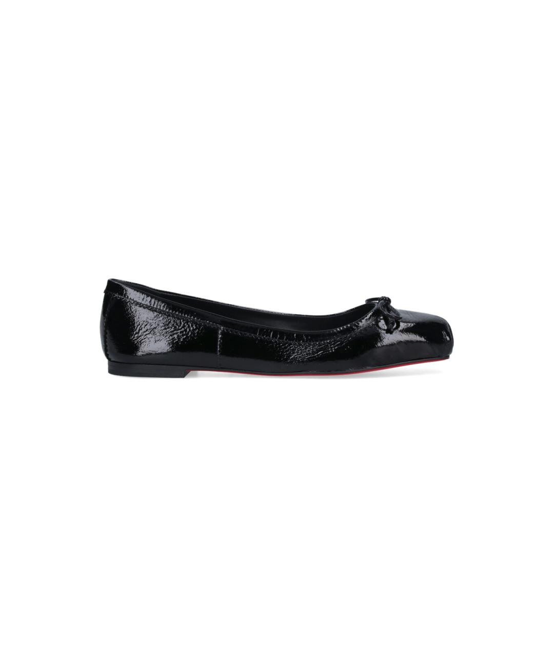 CHRISTIAN LOUBOUTIN Черные кожаные балетки, фото 1