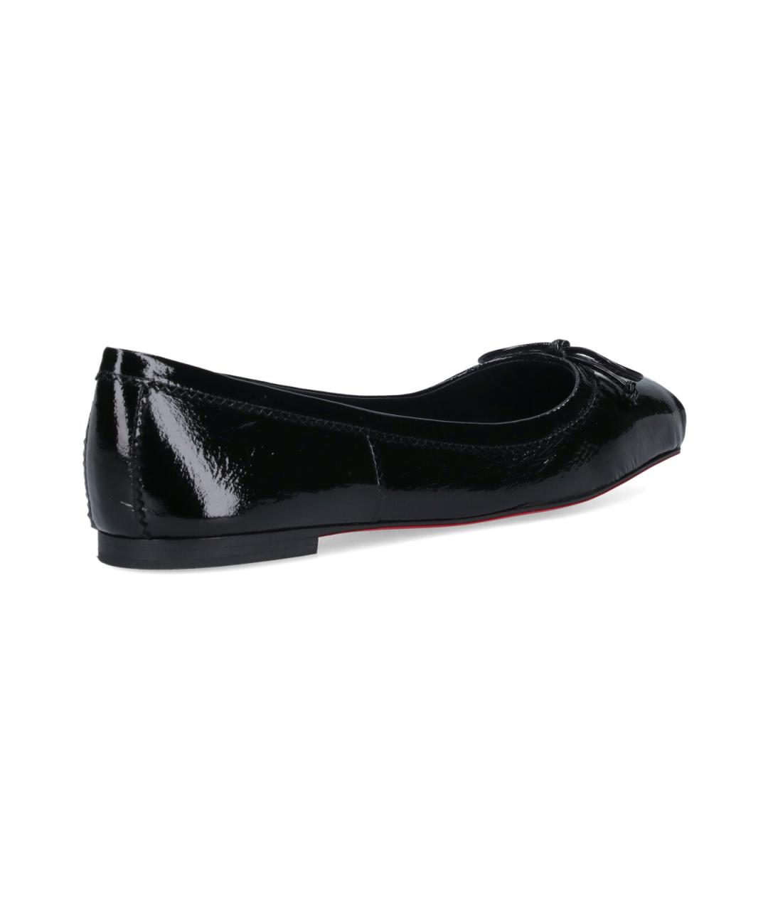 CHRISTIAN LOUBOUTIN Черные кожаные балетки, фото 4