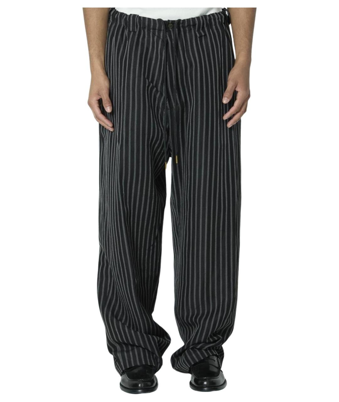 WILLY CHAVARRIA Черные льняные повседневные брюки, фото 1