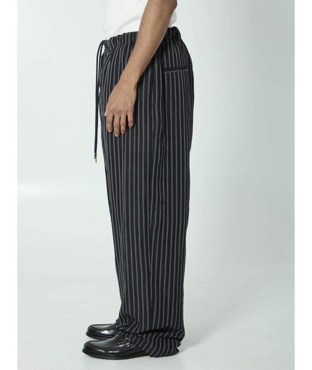 WILLY CHAVARRIA Черные льняные повседневные брюки, фото 3