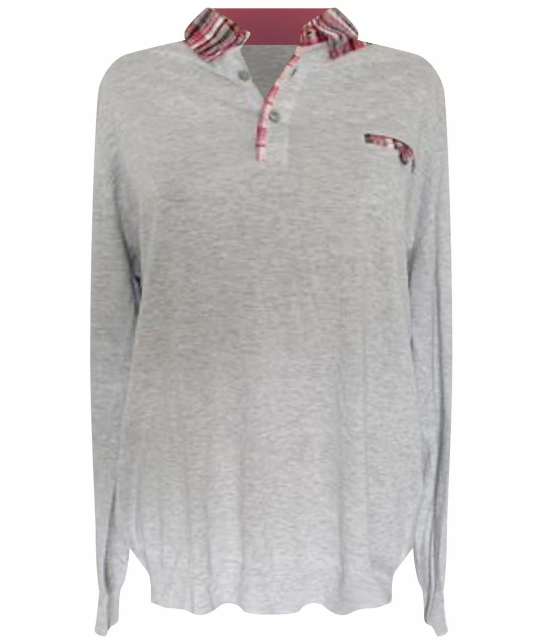 KITON Серая хлопковая водолазка, фото 1