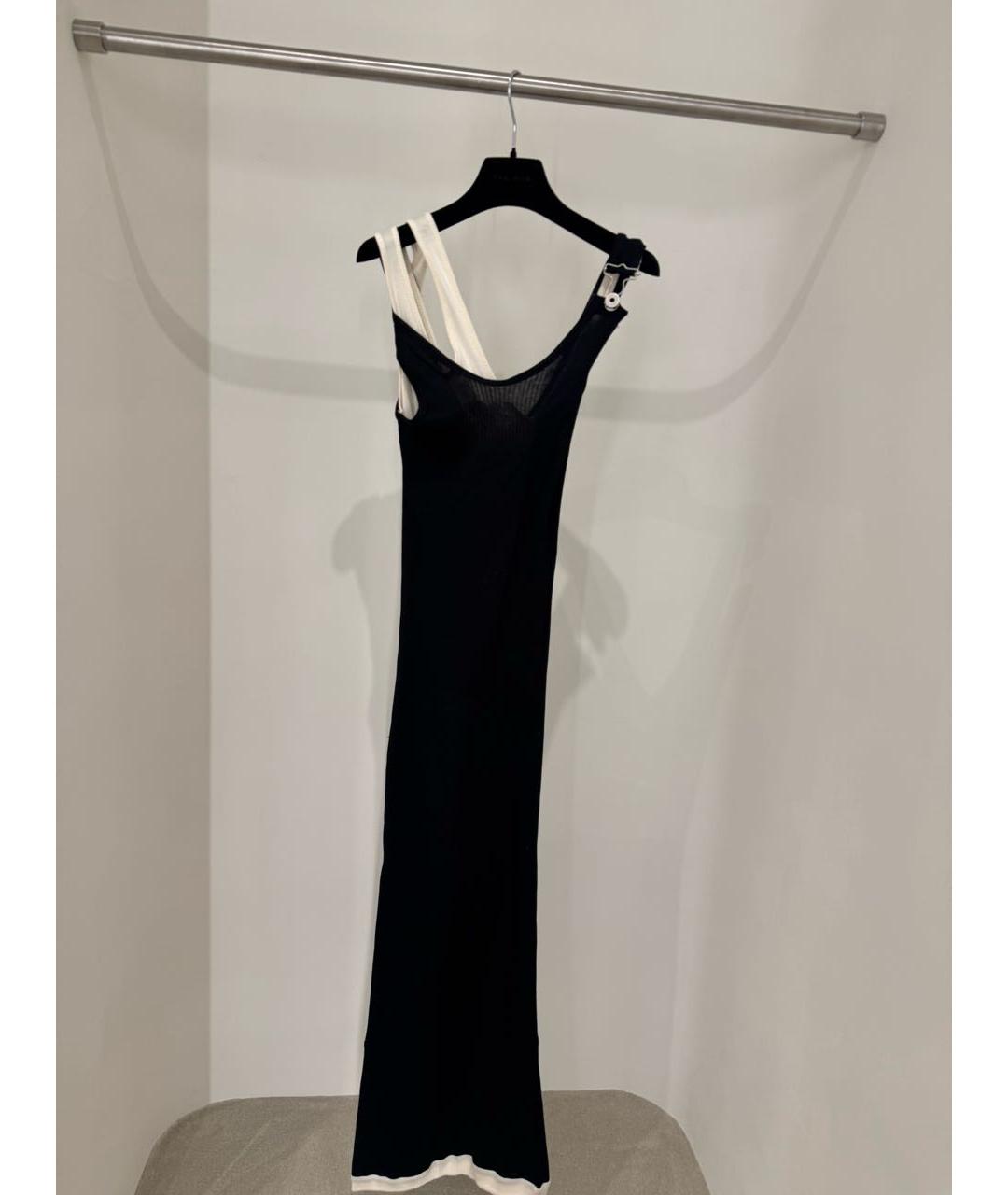 JEAN PAUL GAULTIER Черное хлопковое повседневное платье, фото 4