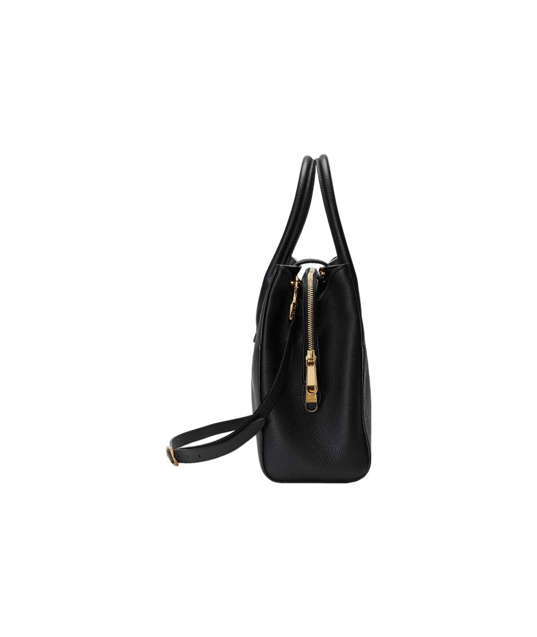 GUCCI Черная кожаная сумка через плечо, фото 4