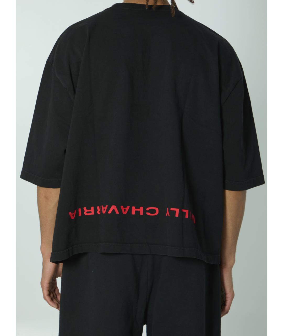 WILLY CHAVARRIA Черная хлопковая футболка, фото 4