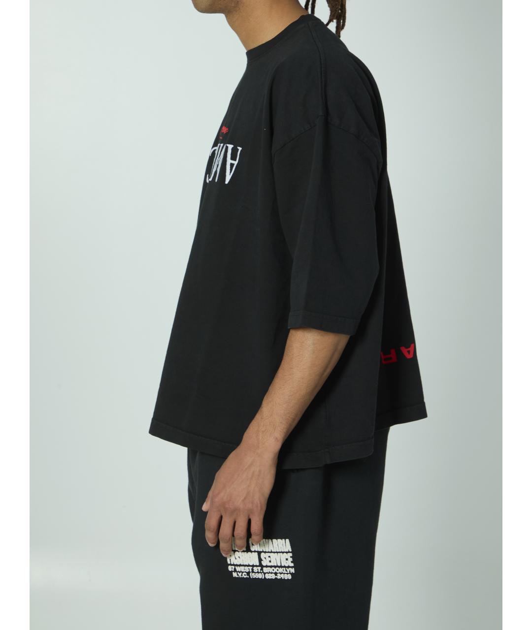 WILLY CHAVARRIA Черная хлопковая футболка, фото 3