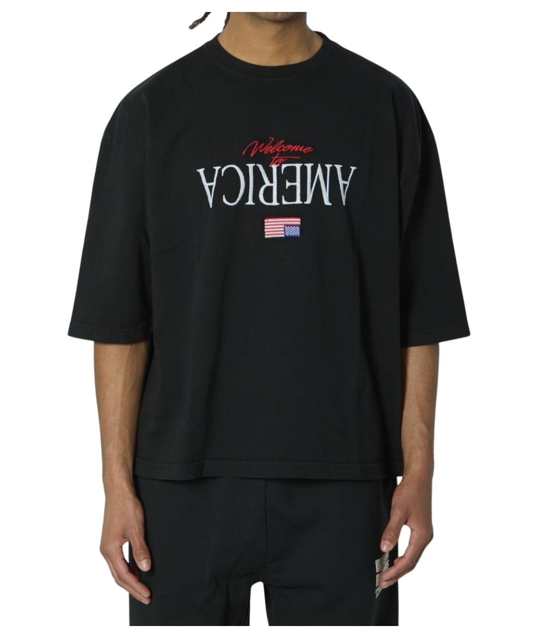 WILLY CHAVARRIA Черная хлопковая футболка, фото 1