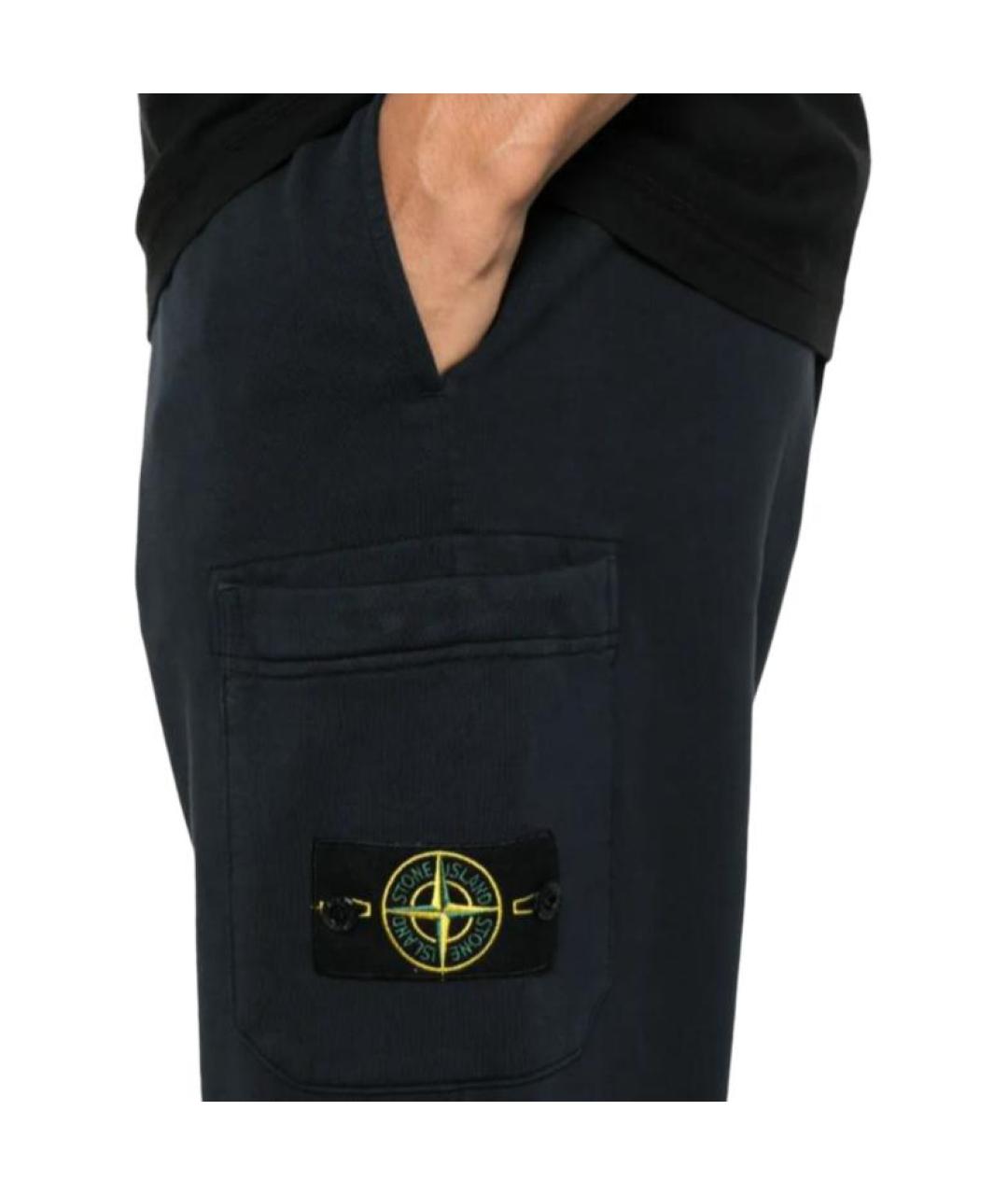 STONE ISLAND Темно-синие повседневные брюки, фото 5