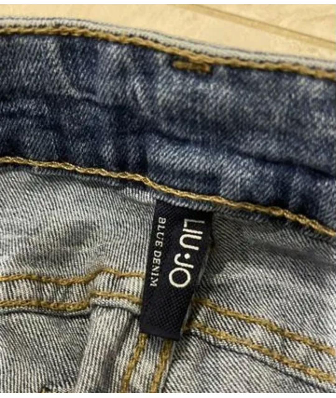 LIU JO Синие хлопковые шорты, фото 5