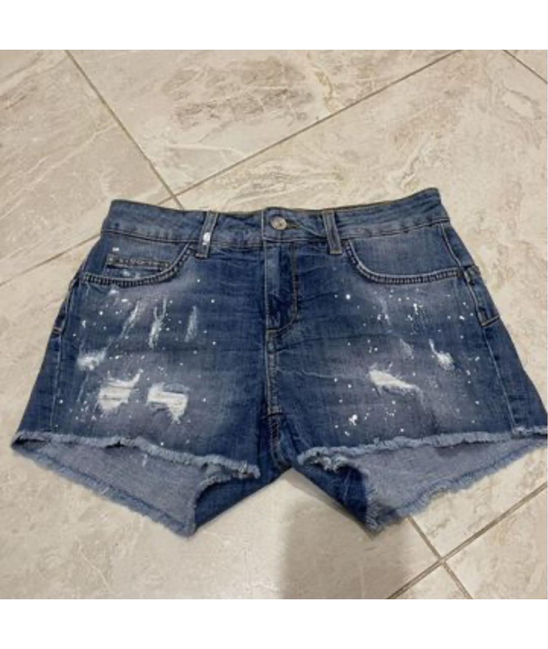 LIU JO Синие хлопковые шорты, фото 7