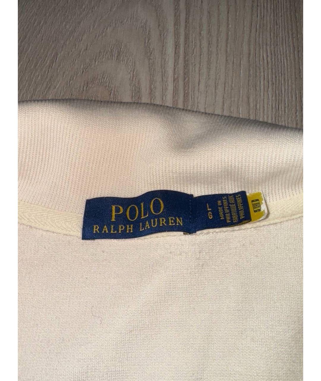 POLO RALPH LAUREN Бежевый хлопко-эластановый джемпер / свитер, фото 3
