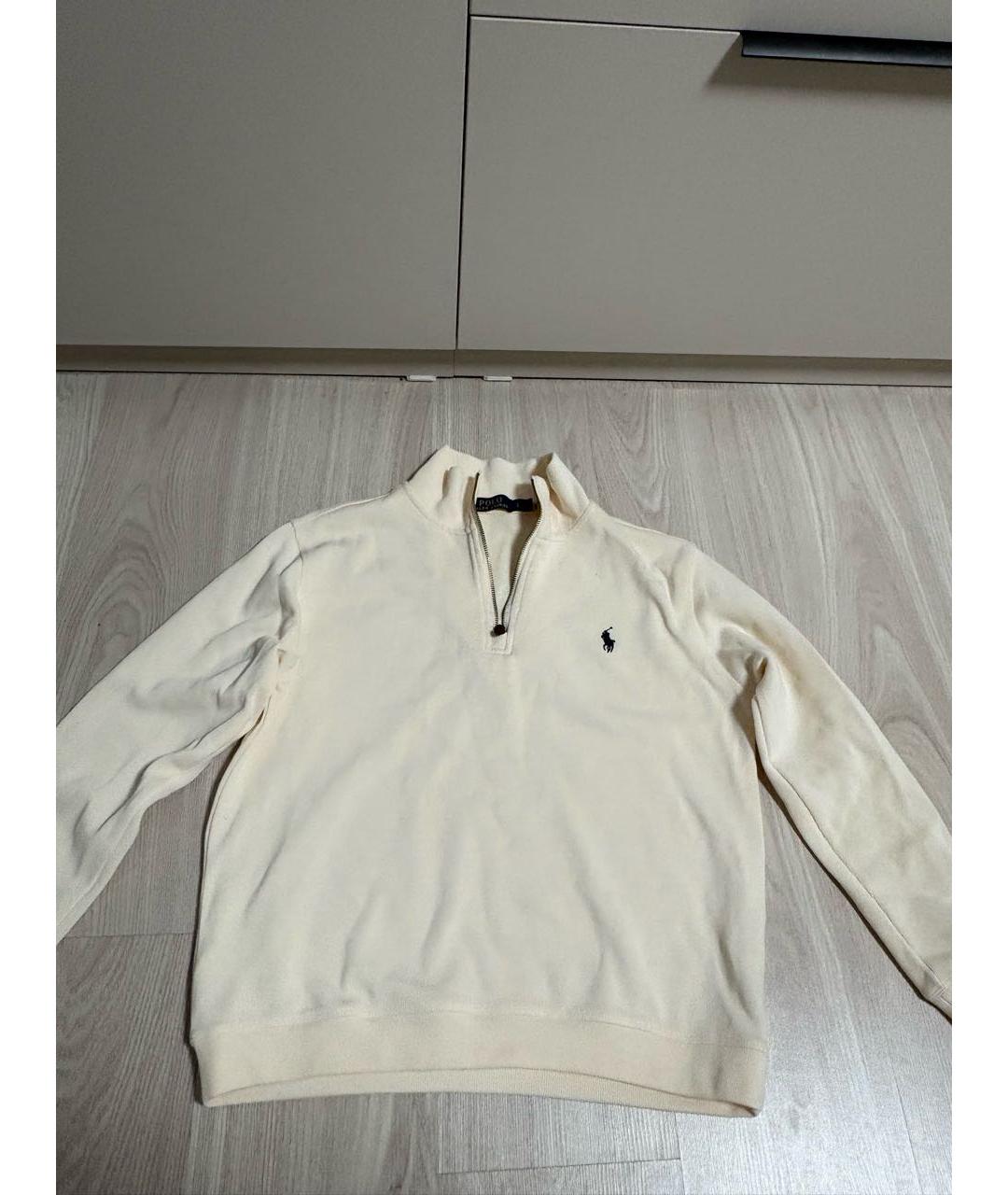POLO RALPH LAUREN Бежевый хлопко-эластановый джемпер / свитер, фото 7