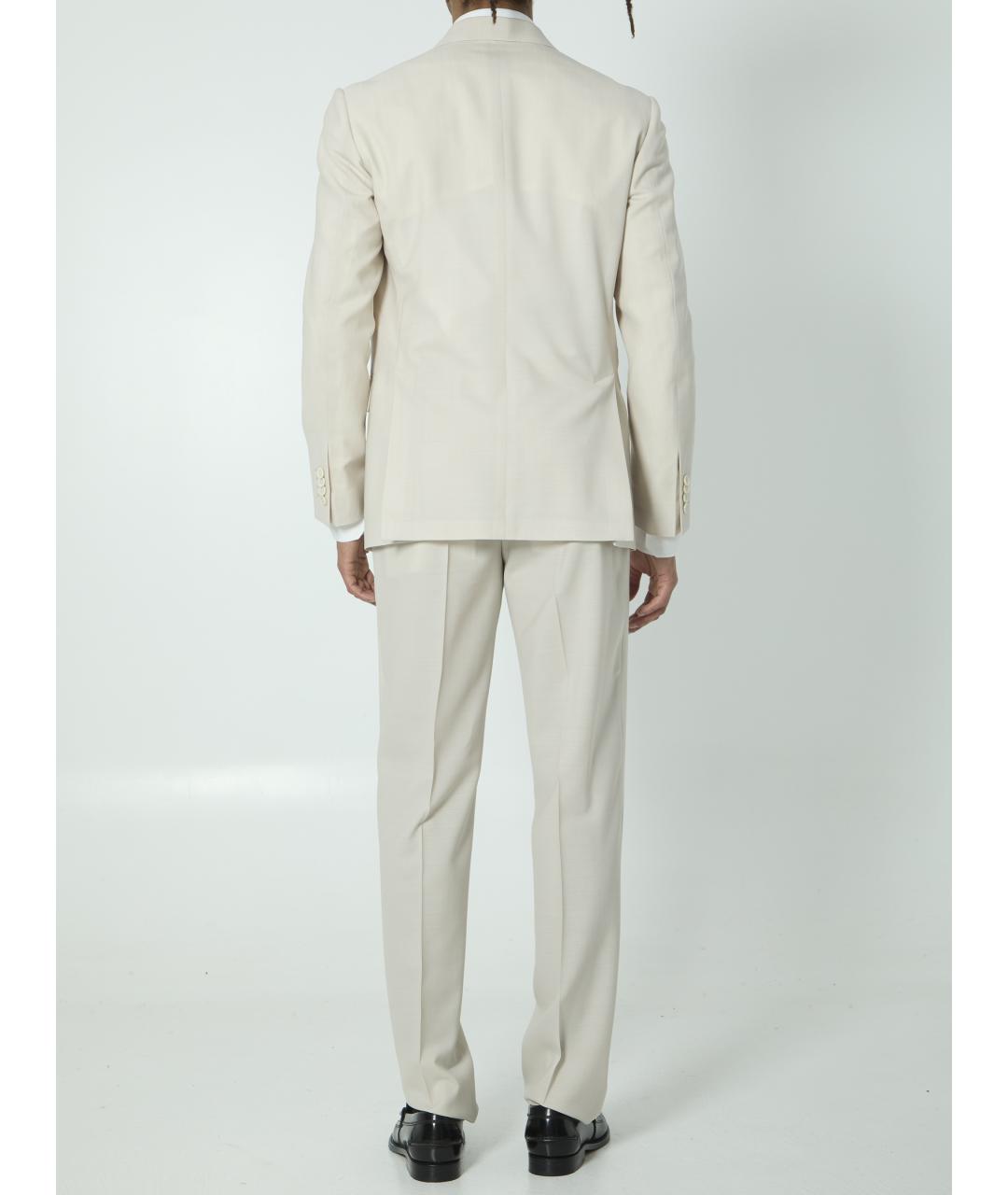 LARDINI Бежевый классический костюм, фото 4