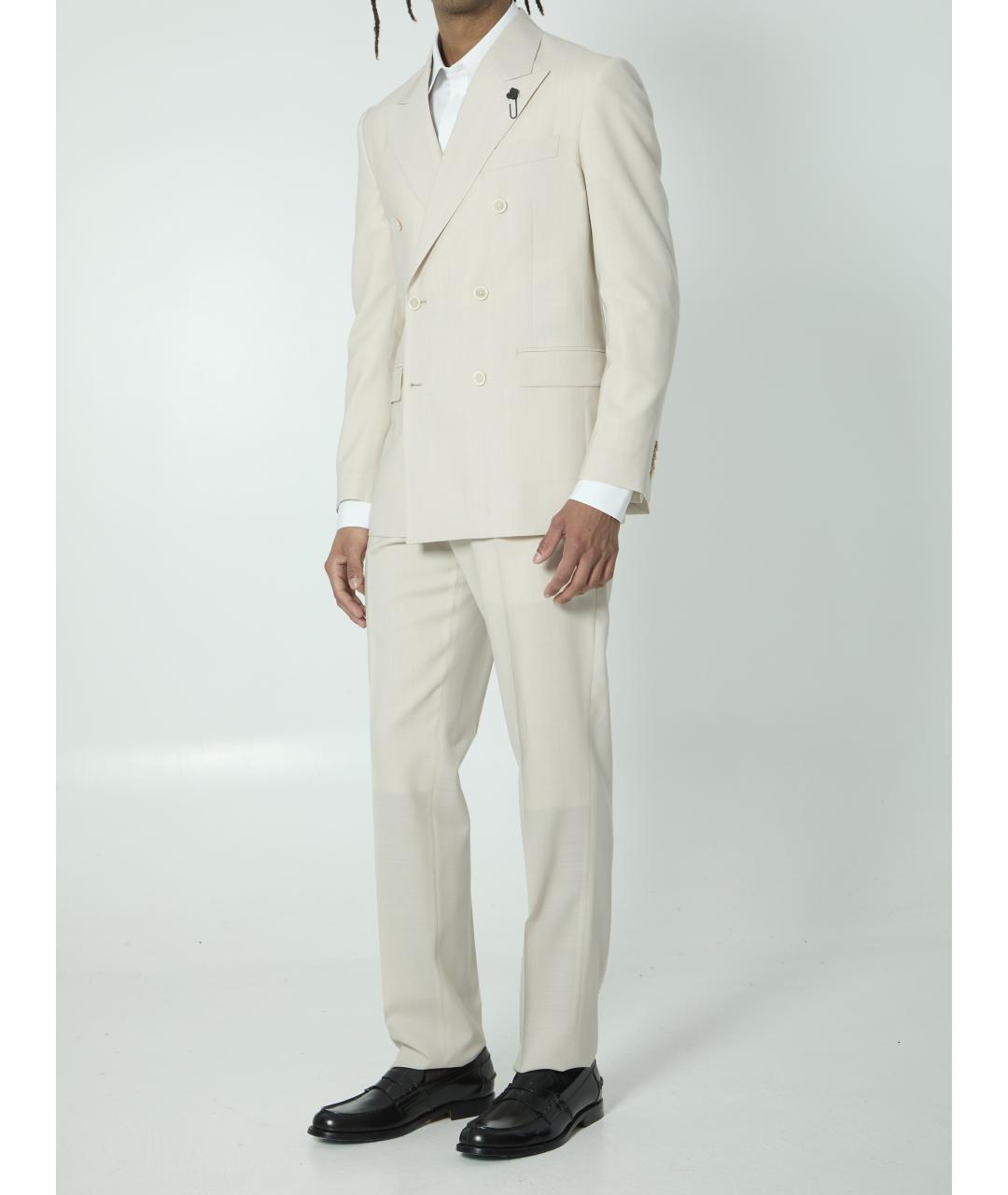 LARDINI Бежевый классический костюм, фото 2