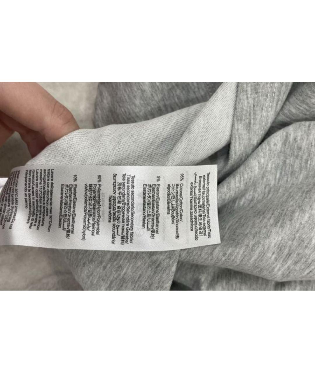 LIU JO Серое хлопковое повседневное платье, фото 6