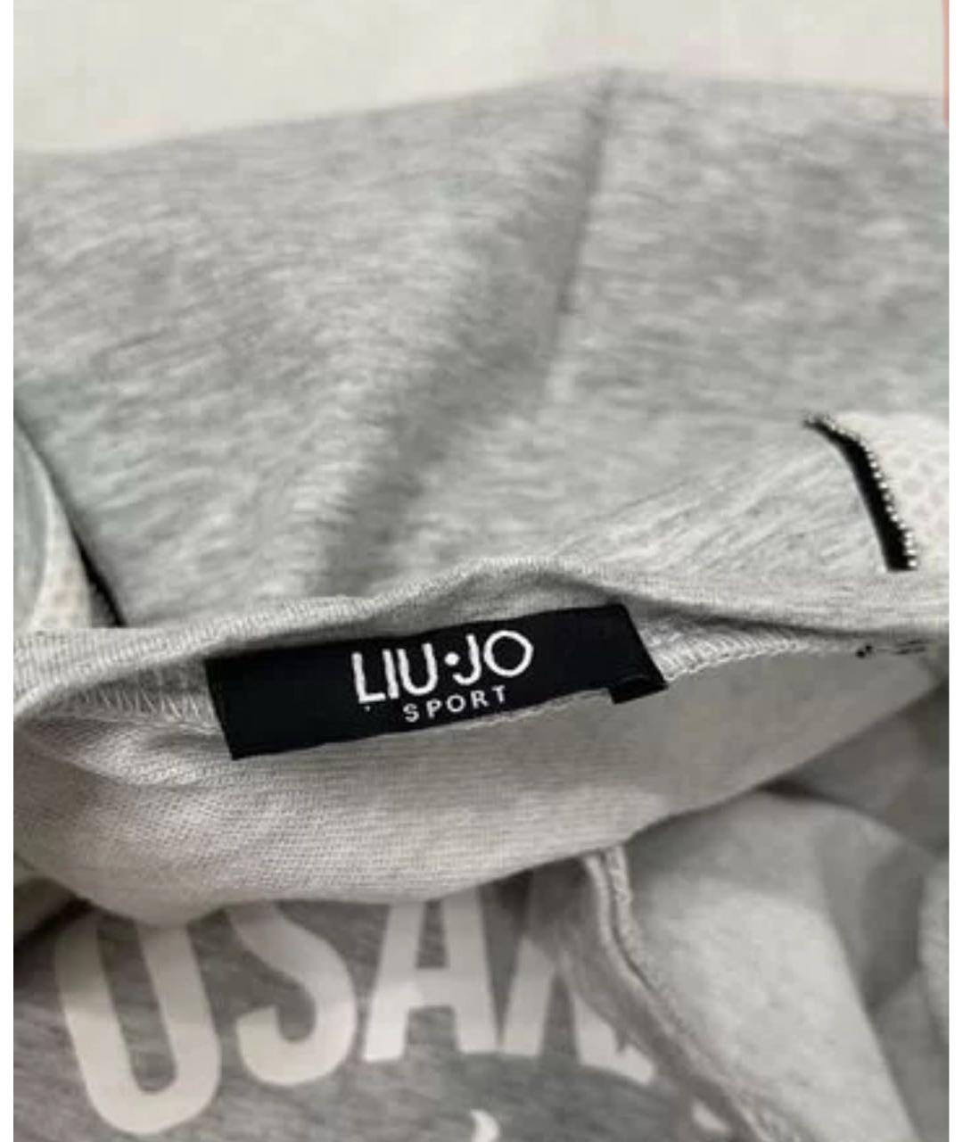 LIU JO Серое хлопковое повседневное платье, фото 4