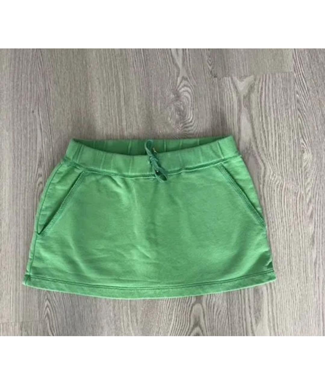 PIERRE BALMAIN Зеленая хлопковая юбка мини, фото 4