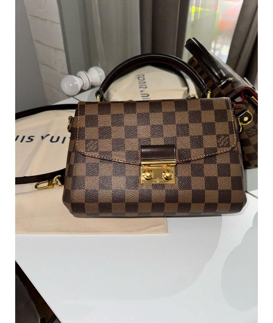 LOUIS VUITTON Коричневая сумка с короткими ручками, фото 9