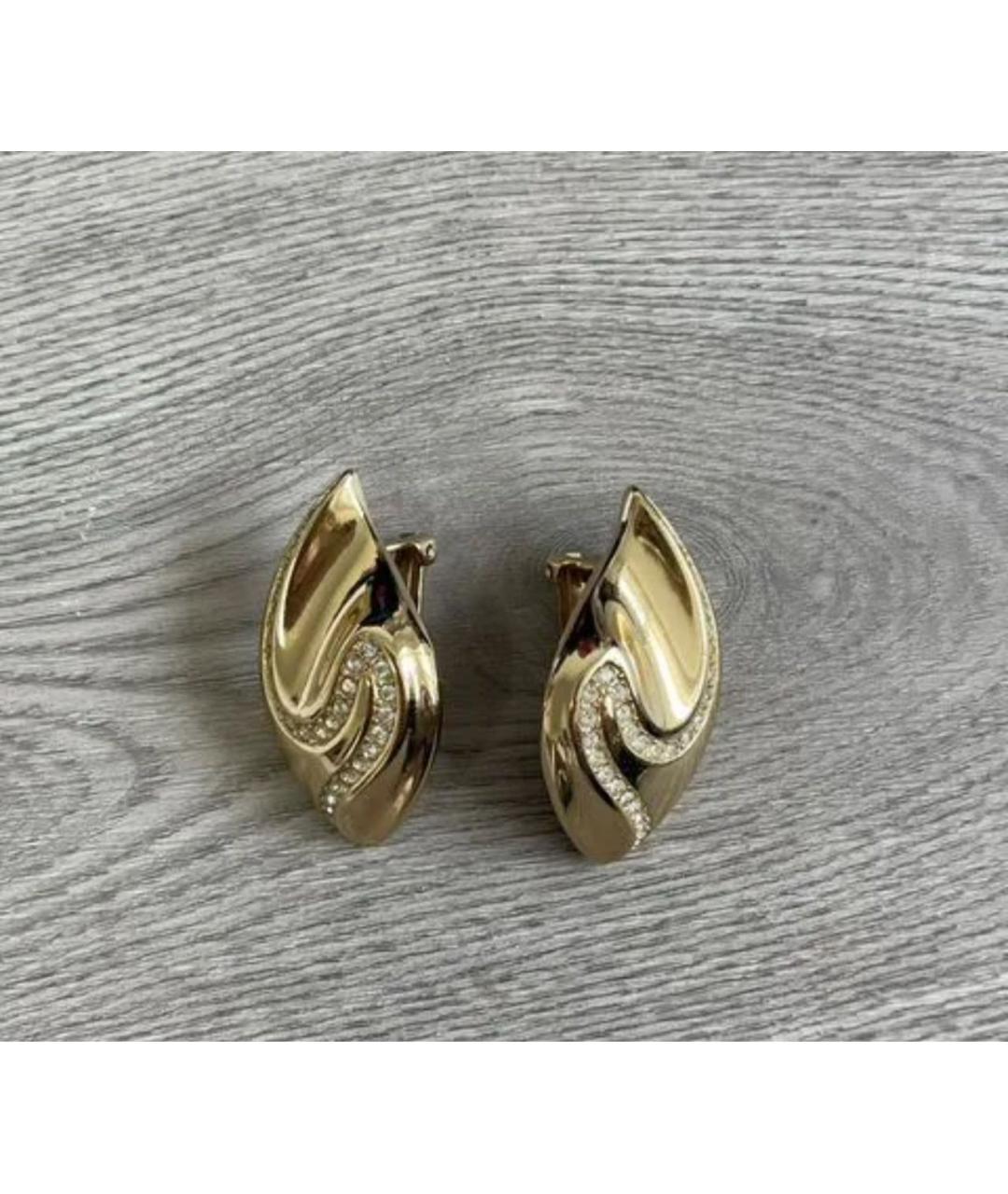 CHRISTIAN DIOR Золотые клипсы, фото 5