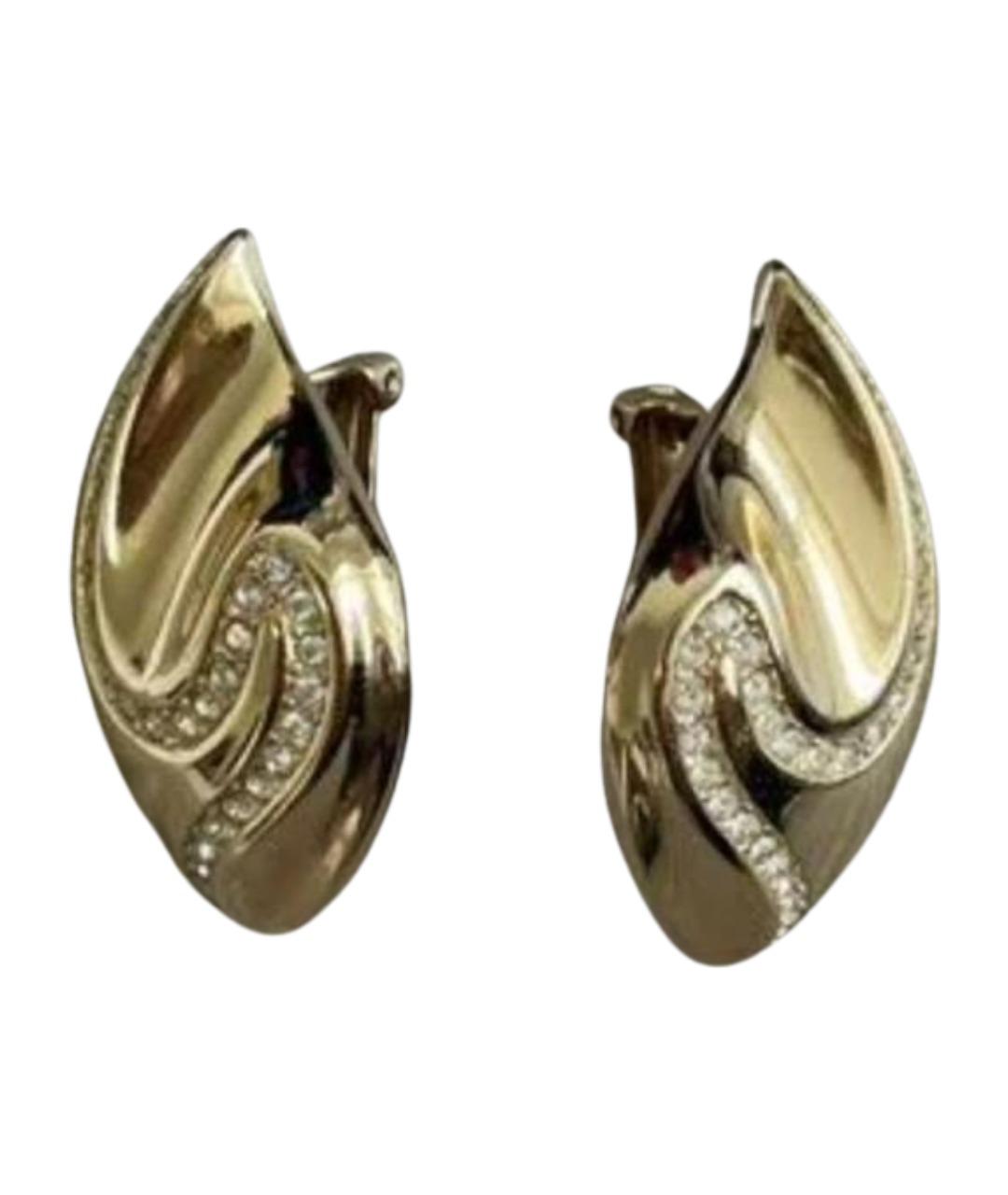 CHRISTIAN DIOR Золотые клипсы, фото 1