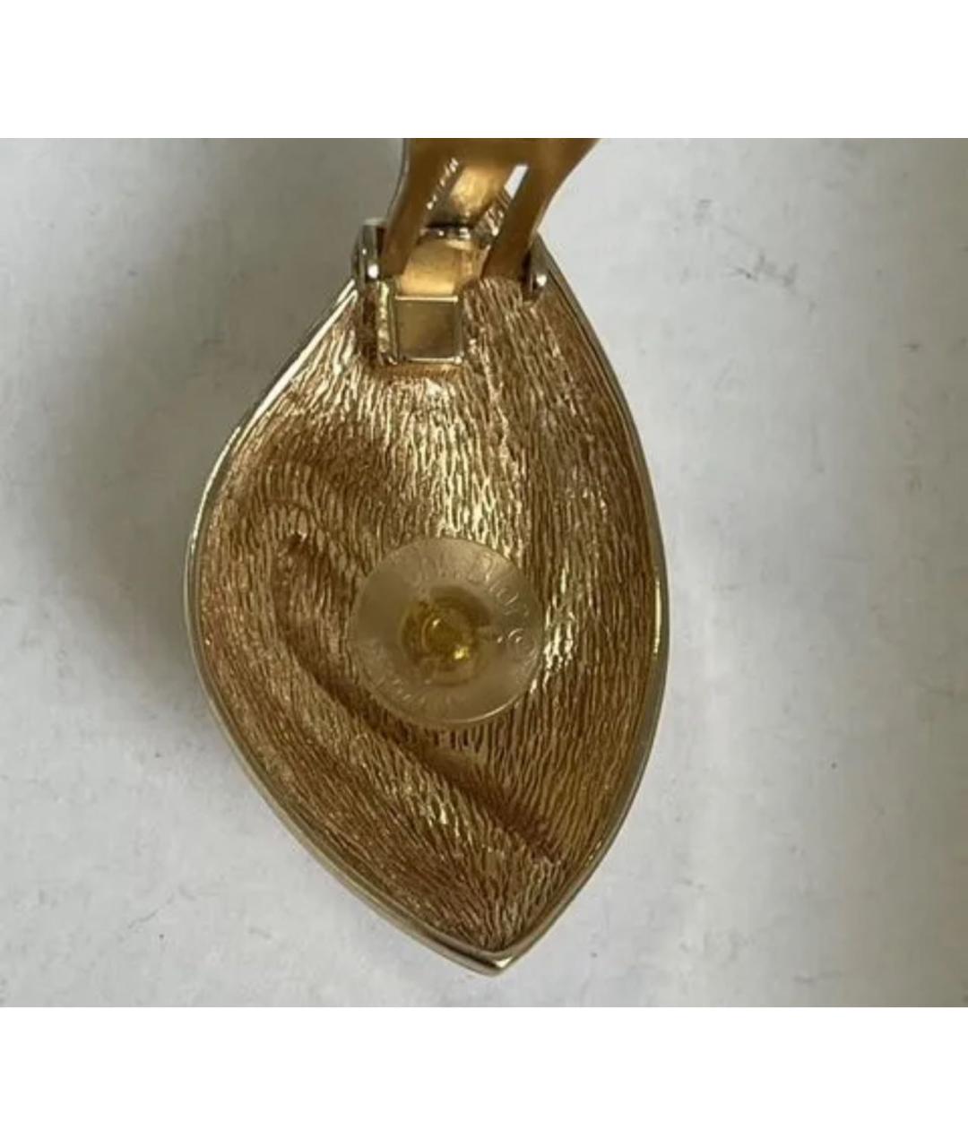 CHRISTIAN DIOR Золотые клипсы, фото 3