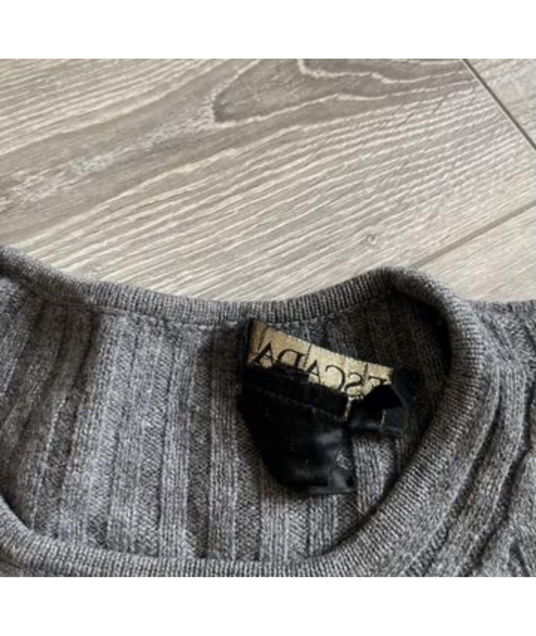 ESCADA Серое хлопковое повседневное платье, фото 3