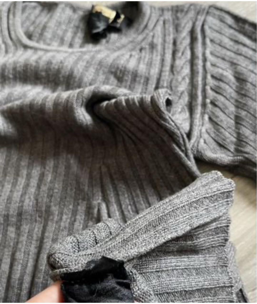 ESCADA Серое хлопковое повседневное платье, фото 4