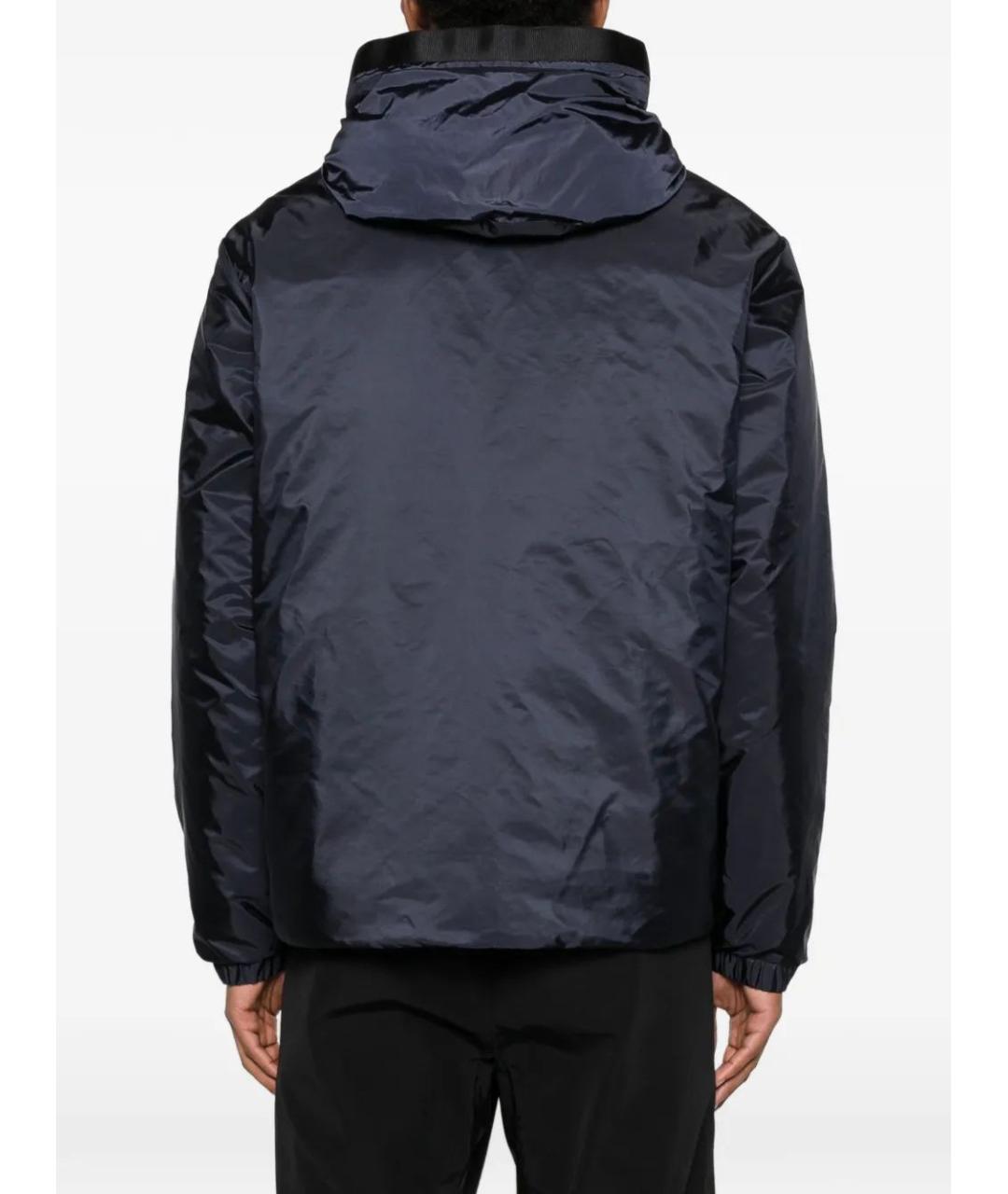 MONCLER Синяя полиэстеровая куртка, фото 4