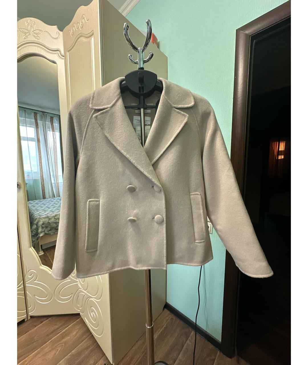 'S MAX MARA Бежевое шерстяное пальто, фото 5