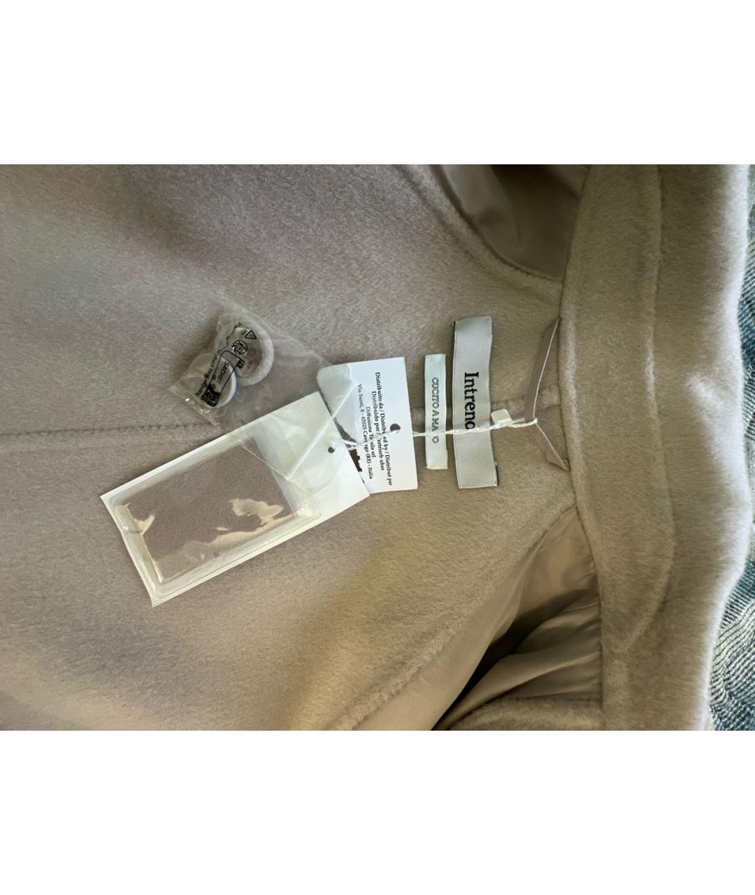 'S MAX MARA Бежевое шерстяное пальто, фото 4