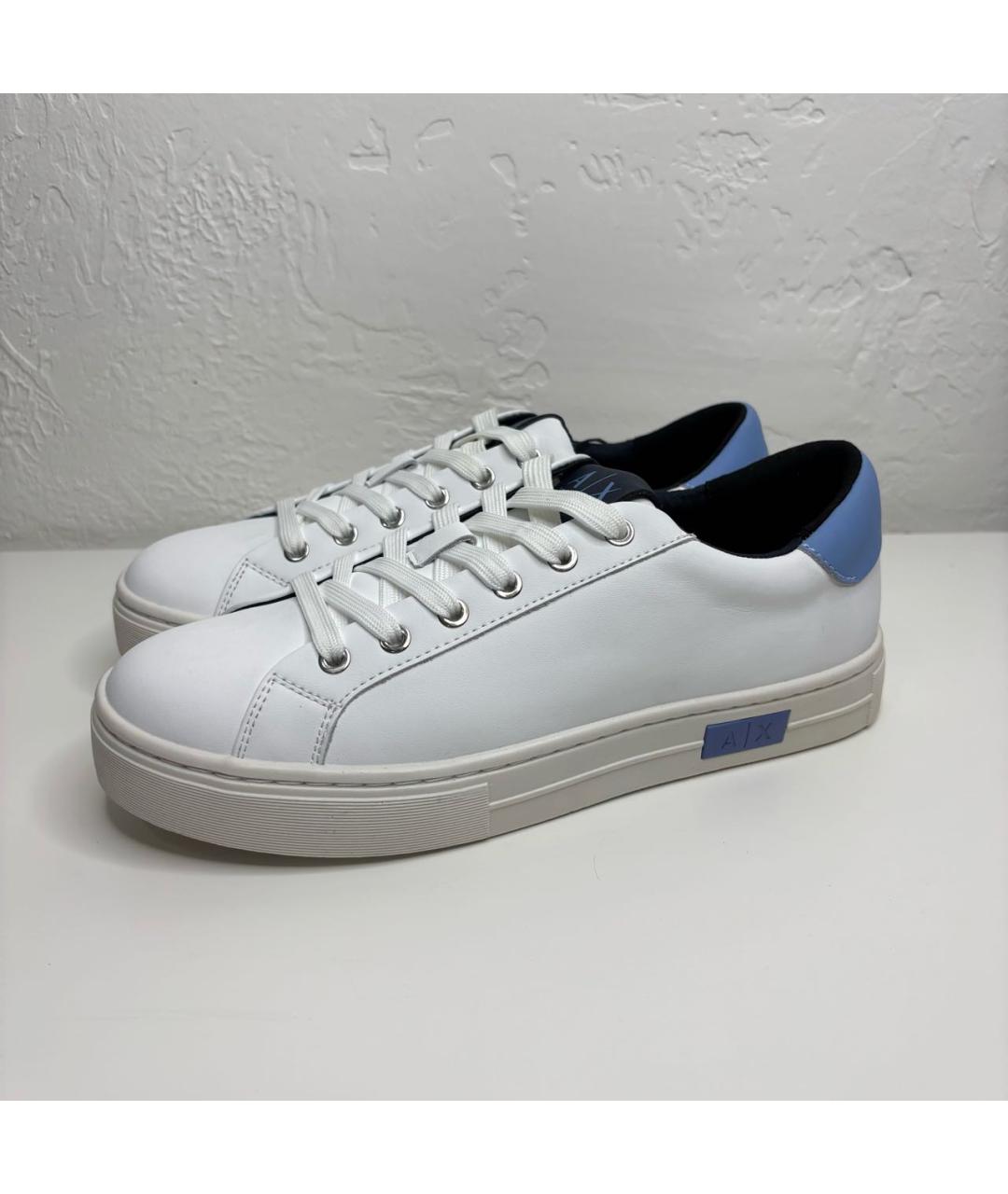 ARMANI EXCHANGE Белые кожаные кеды, фото 3