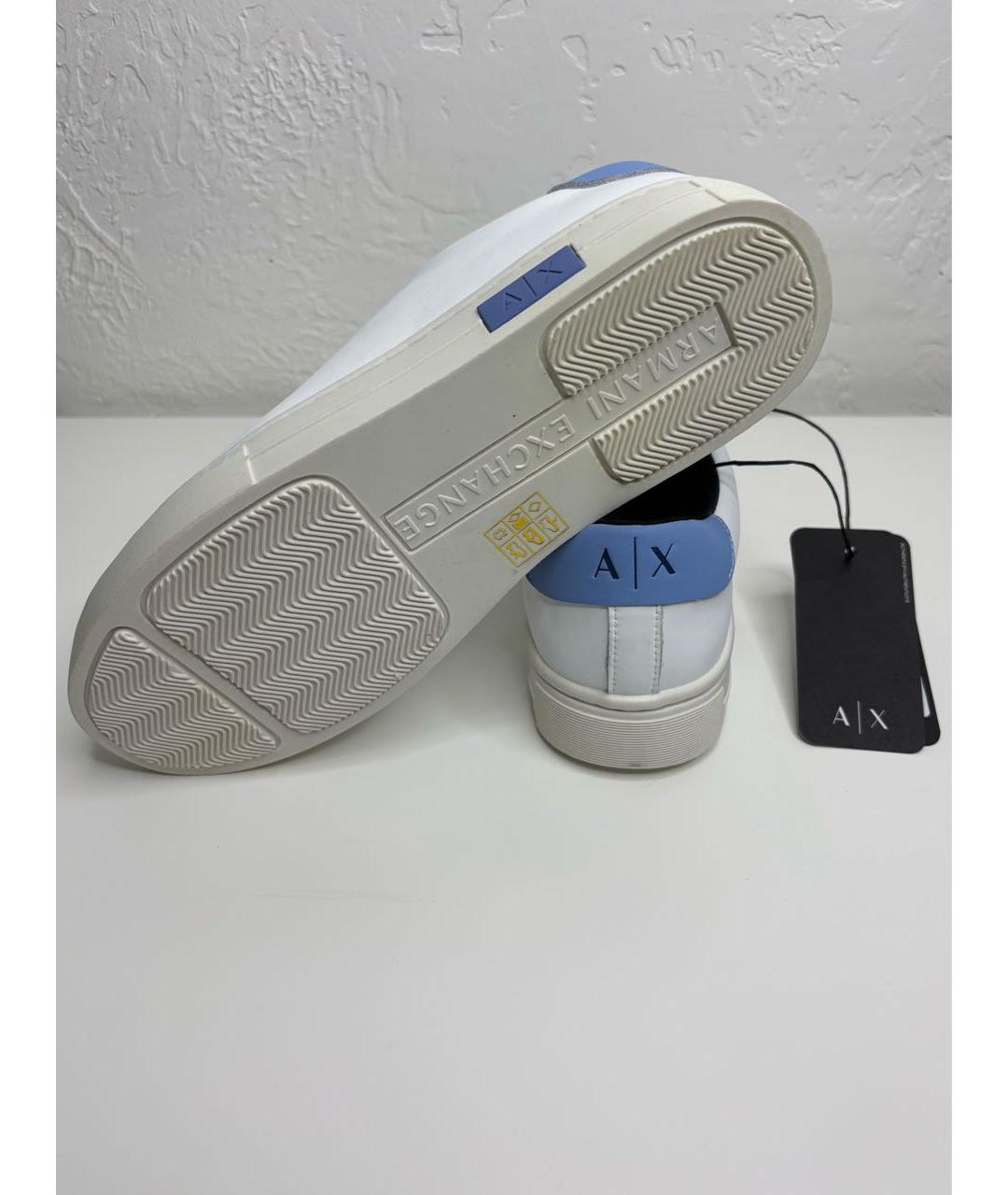ARMANI EXCHANGE Белые кожаные кеды, фото 5