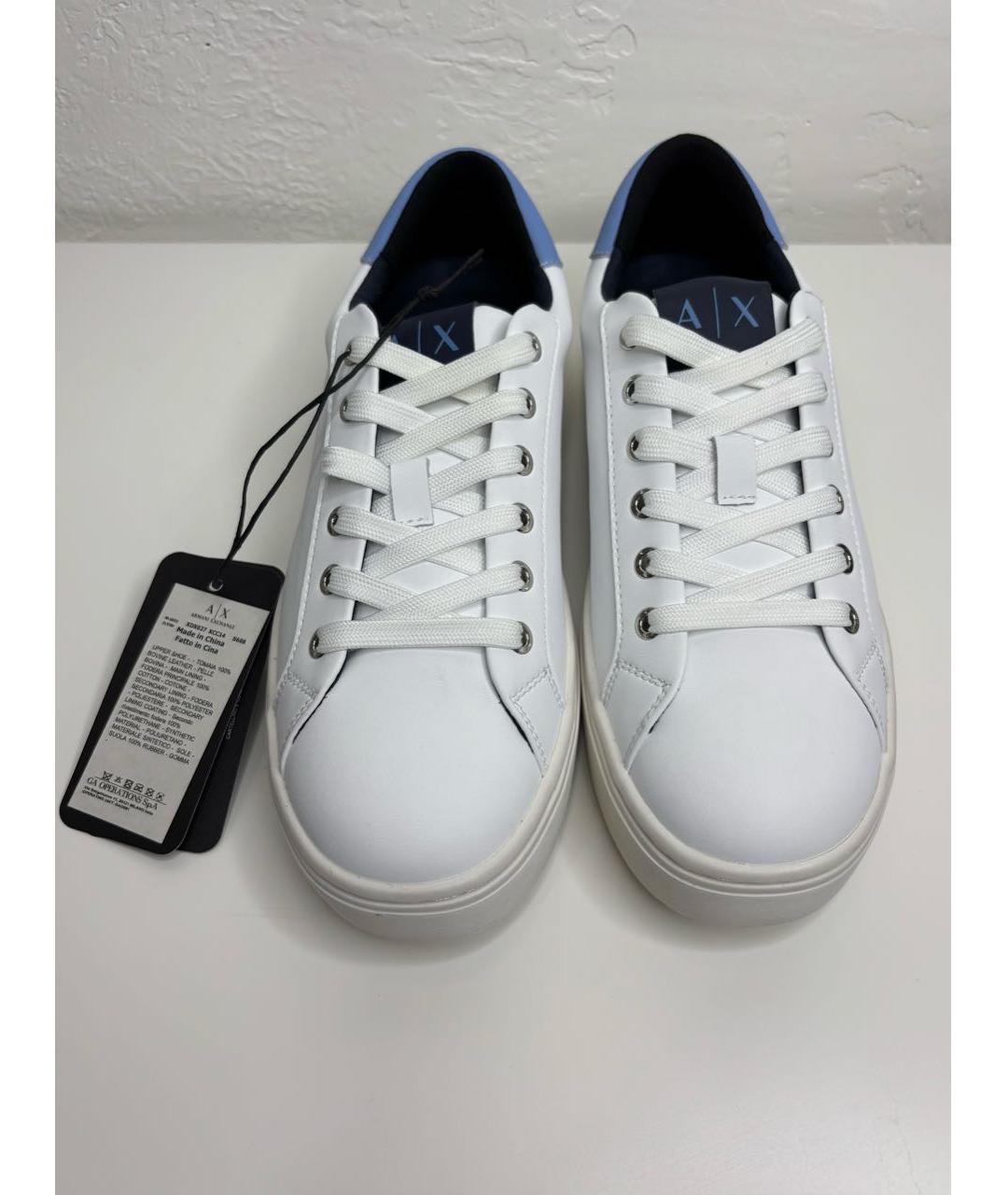 ARMANI EXCHANGE Белые кожаные кеды, фото 6