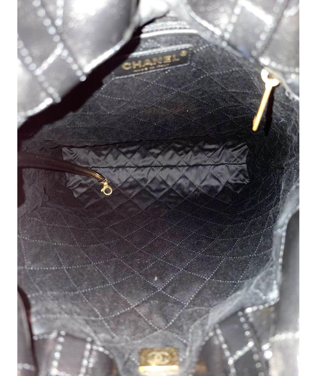 CHANEL Черный кожаный рюкзак, фото 4